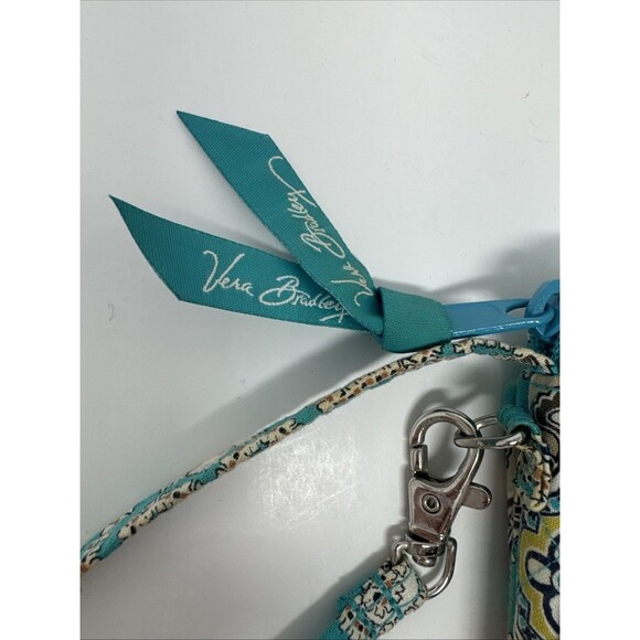 Vera Bradley Wallet Wristlet All In One Totally Turq Pattern Blue Green - Picture 3 of 5